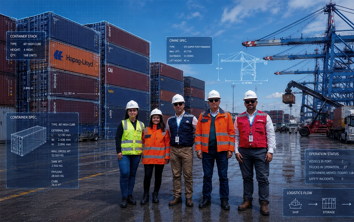 Equipo de Browne despachando operaciones en Chile